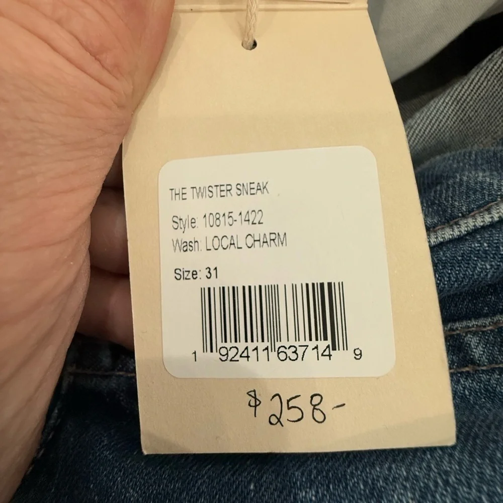 NEW MOTHER twister sneak jean in Local Charm high waisted wide leg NWT size 31 - Picture 8 of 14